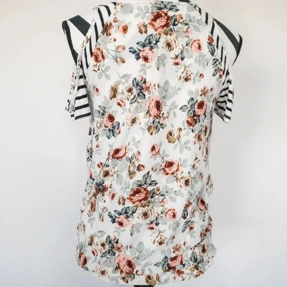 Sun and Moon Floral Top Sz Sm - Picture 3 of 5